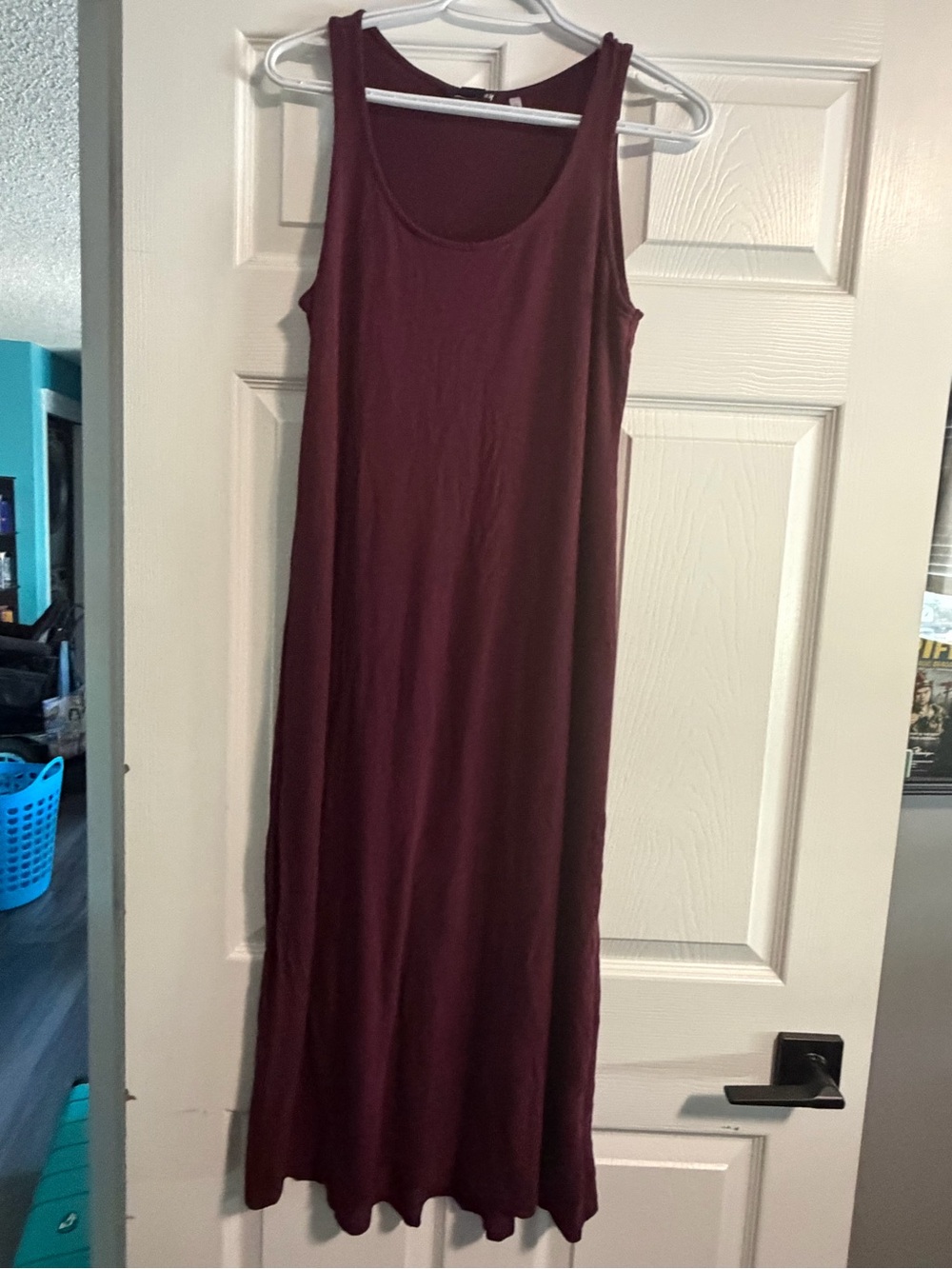 H&M Sleeveless Maxi Dress in Burgundy